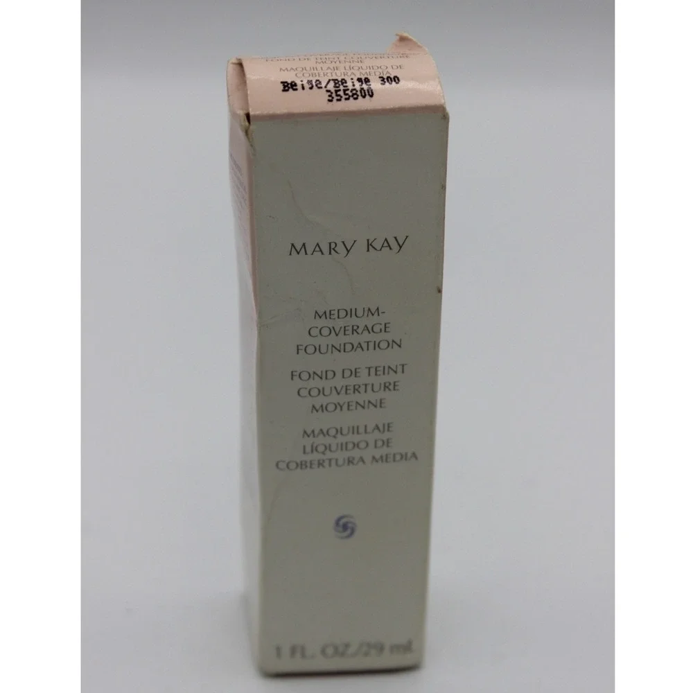 Mary Kay Medium-Coverage Foundation Beige 300 Liquid Makeup 1 fl oz 355800 NIB